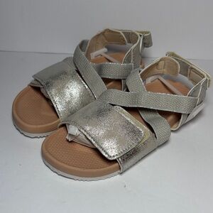 Dr. Scholl's Islander Sandal Toddler Girls Size 10 Silver Kids Sandals